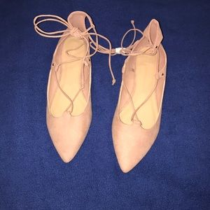 Ballerina lace-up flats